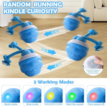 Interactive Dog Ball for Medium/Large Dogs, Automatic Moving Toy Wicked Ball