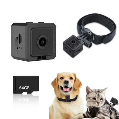 MD38 Pet Camera Magnetic Body Cam 1080P HD 120° Wide Angle 210 Min Recording 700Mah Loop Video for Dog Cat First Person View New
