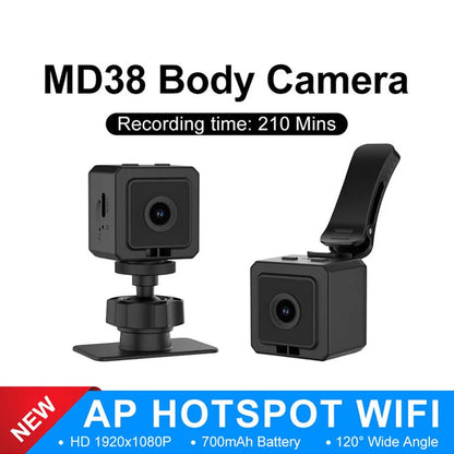MD38 Pet Camera Magnetic Body Cam 1080P HD 120° Wide Angle 210 Min Recording 700Mah Loop Video for Dog Cat First Person View New
